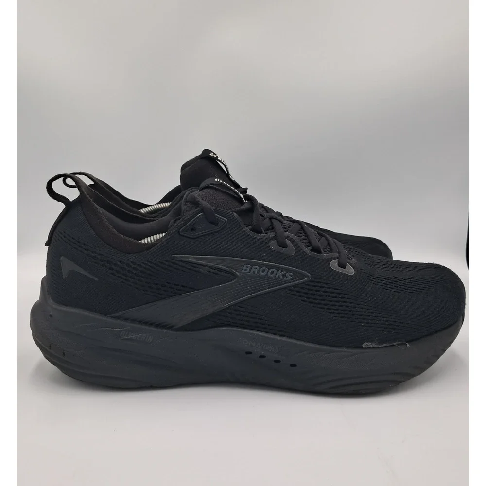 Size 12 - Brooks Glycerin 22 2E Wide Black Black Ebony - 110445-1D-020 MSRP $325